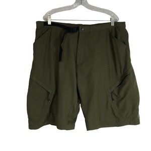 Navora Men's Olive Green Cargo Hiking Mountain Bike Shorts XL Nylon Spandex